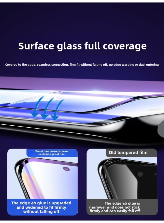 Applicable To For Huawei Nova9 Tempered Film Full Screen Full Coverage Nove9pro Mobile Phone Film Anti-fall Explosion-proof Protection 5G Melted-Colour:【curved Diamond Film★Upgraded Explosion-proof】 Enhanced Ultra-clear★3-pack-Size:For Huawei Nova 9 Pro - Image 3